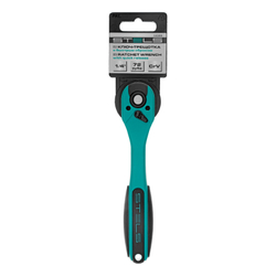 Ключ-трещотка 1/4", CrV, 72 зуба, с быстрым сбросом Stels