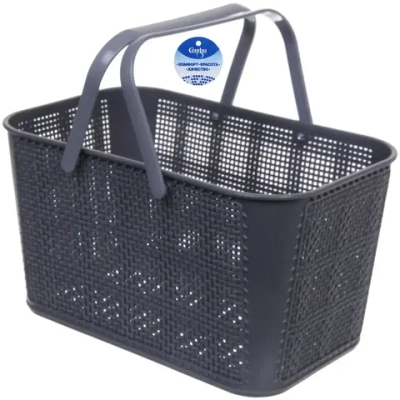 Корзинка хозяйственная «ФОЛЬК», цвет антроцитово-серый , 28.5*17.5*16см (лейбл)