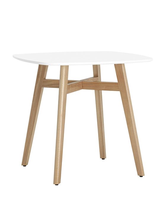 Стол обеденный Target 80*80 белый ножки массив бука Stool Group