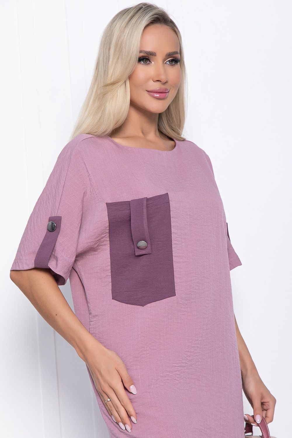Платье Кайла люкс с карманом (сирень) П10874 LT Collection