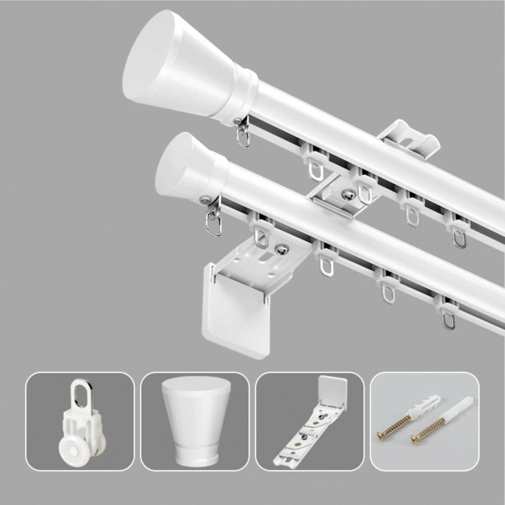 Прочный алюминиевый карниз для штор, настенный монтаж