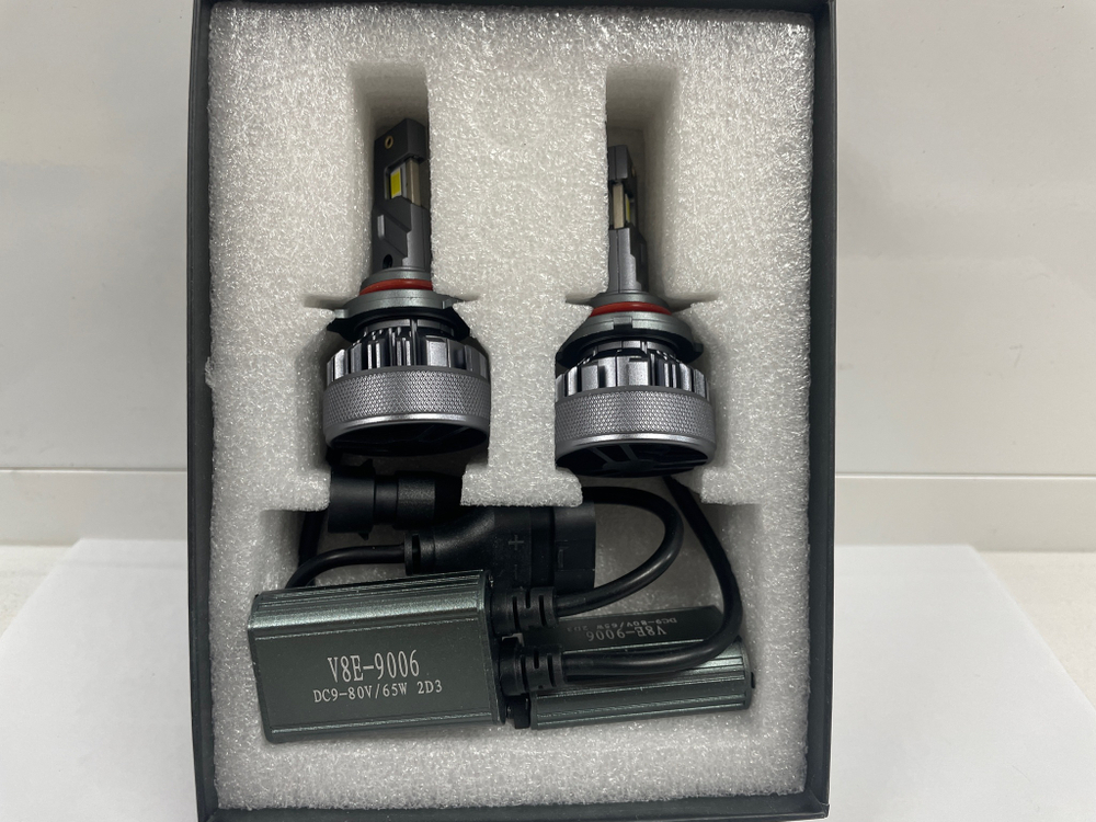 HB4 (9006) / Светодиодные LED лампы для авто, HB4 (9006), 12-24 вольта, 75 Вт, Серия V8 (2 шт. / комплект)