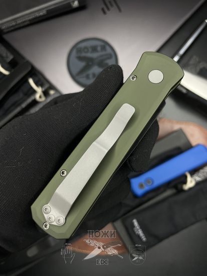 Складной нож Pro-Tech GODSON 721GRN c клинком из стали 154CM, рукоять алюминий