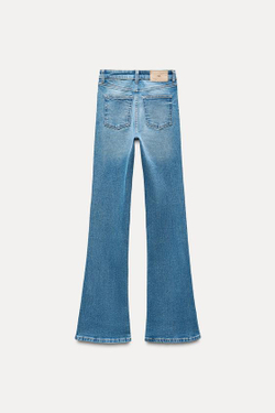 ZARA ДЖИНСЫ Z1975 FLARE С ВЫСОКОЙ ПОСАДКОЙ, ВЫЦВЕТШИЙ СИНИЙ