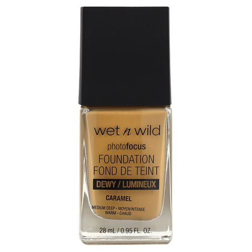 wet n wild, PhotoFocus Foundation, Dewy, карамель, 28 мл (0,95 жидк. унц.)