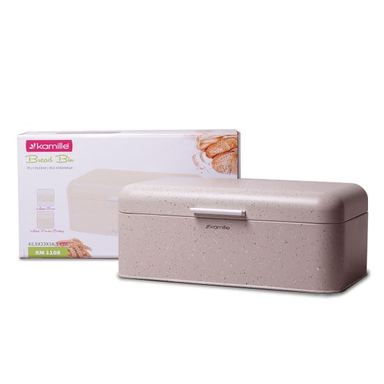 Хлебница Kamille KM-1108 из нержавеющей стали с мраморным покрытием