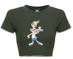 Женская теннисная футболка Ellesse Tweetest Crop T-Shirt - зеленый