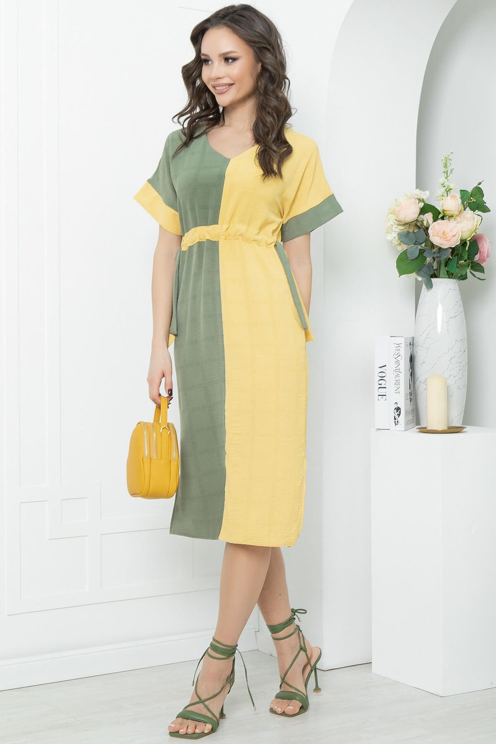 Платье "Фестия" (манго/оливка) П5608 LT Collection (Акция)