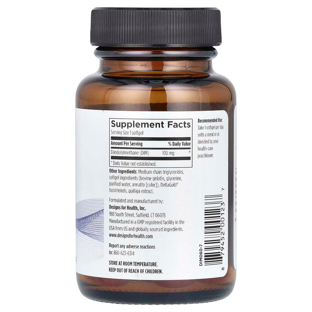 Designs For Health, Dim-Evail™, 100 мг, 60 мягких капсул
