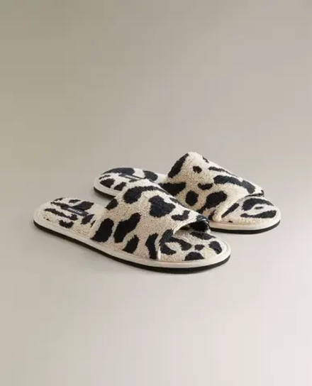 ZARA HOME ДОМАШНИЕ ТАПОЧКИ С ПРИНТОМ, ЛЕОПАРДОВЫЙ