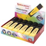 Текстовыделитель BRAUBERG "SUPER PASTEL", ВАНИЛЬ, прорезиненный корпус, линия 1-5 мм, 151749