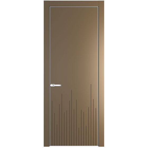 Фото межкомнатной двери эмаль Profil Doors 7PE перламутр золото глухая кромка матовая