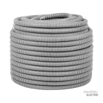 Труба гофр, ПВХ с протяжкой d16 мм (50 м) серая EKF-Plast