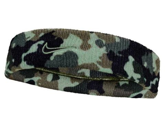 Повязка на голову теннисная Nike Swoosh Headband - oil green/sequoia/black
