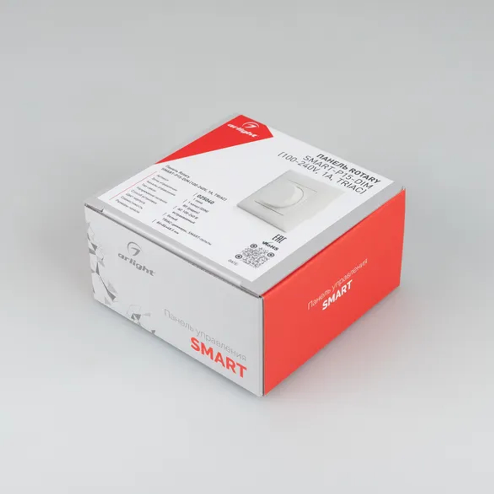 Панель SMART-P15-DIM-IN White (230V, 1A, TRIAC, Rotary, 2.4G) (Arlight, IP20 Пластик, 5 лет) 025040