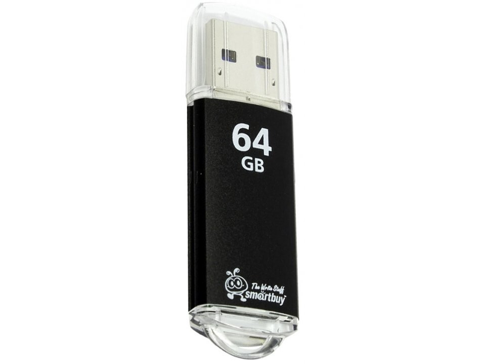 USB Флешка 64GB SmartBuy V-Cut Series, USB 2.0, черная