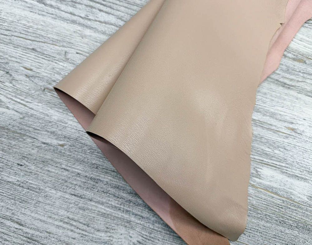 Quentin Skin Rose (0,9-1,1 мм), цв. Розовый, натуральная кожа козы