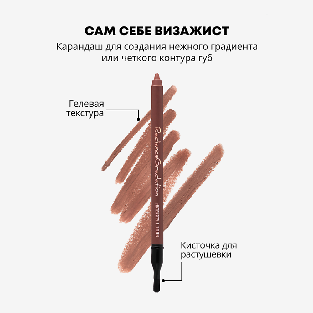 Parisa Карандаш для губ Radiance Gradation, тон №1005, Pink nude