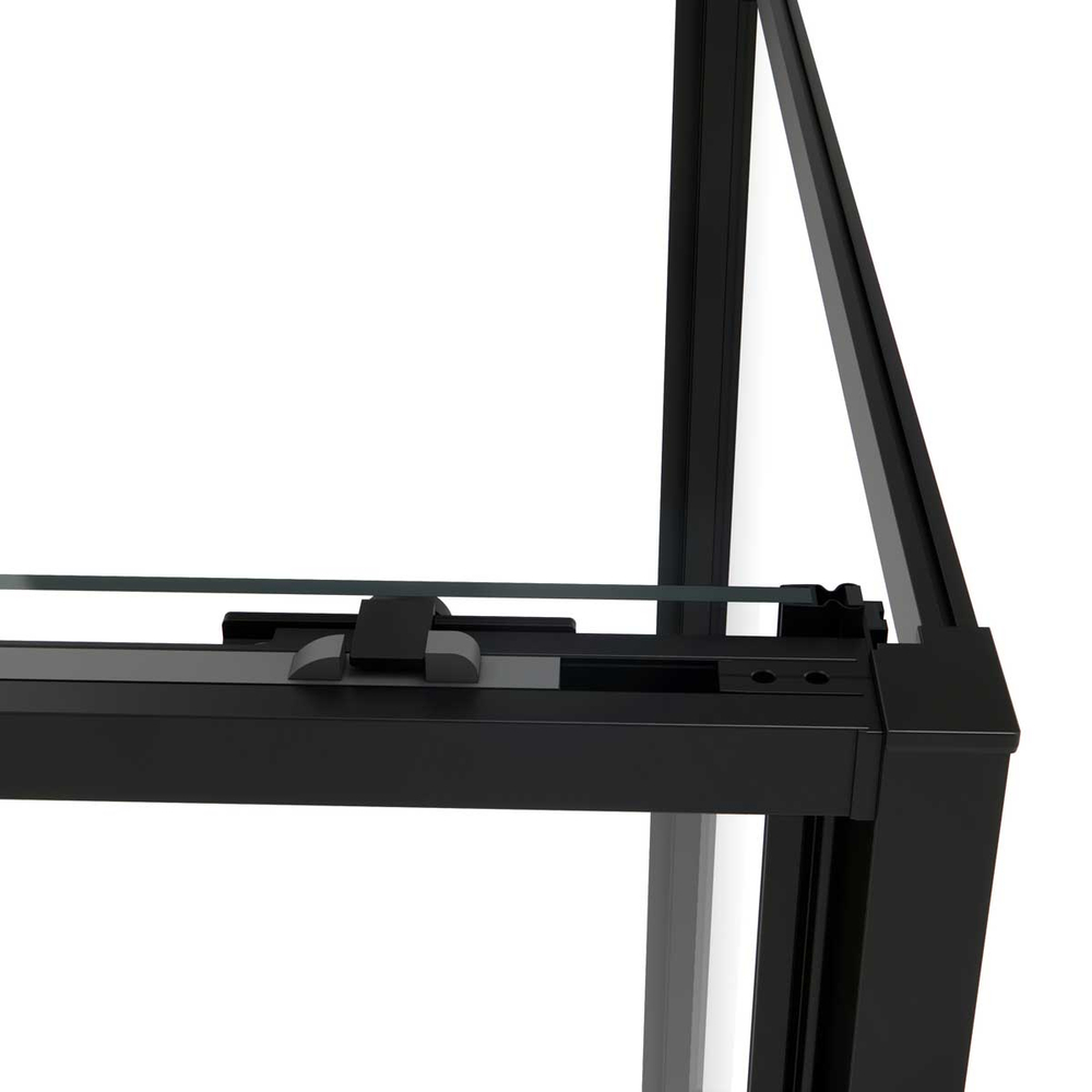 Душевой уголок Слим Софт (Slim Soft) Vincea VSR-1SS1011CLB, 1100*1000, черный, стекло прозрачное