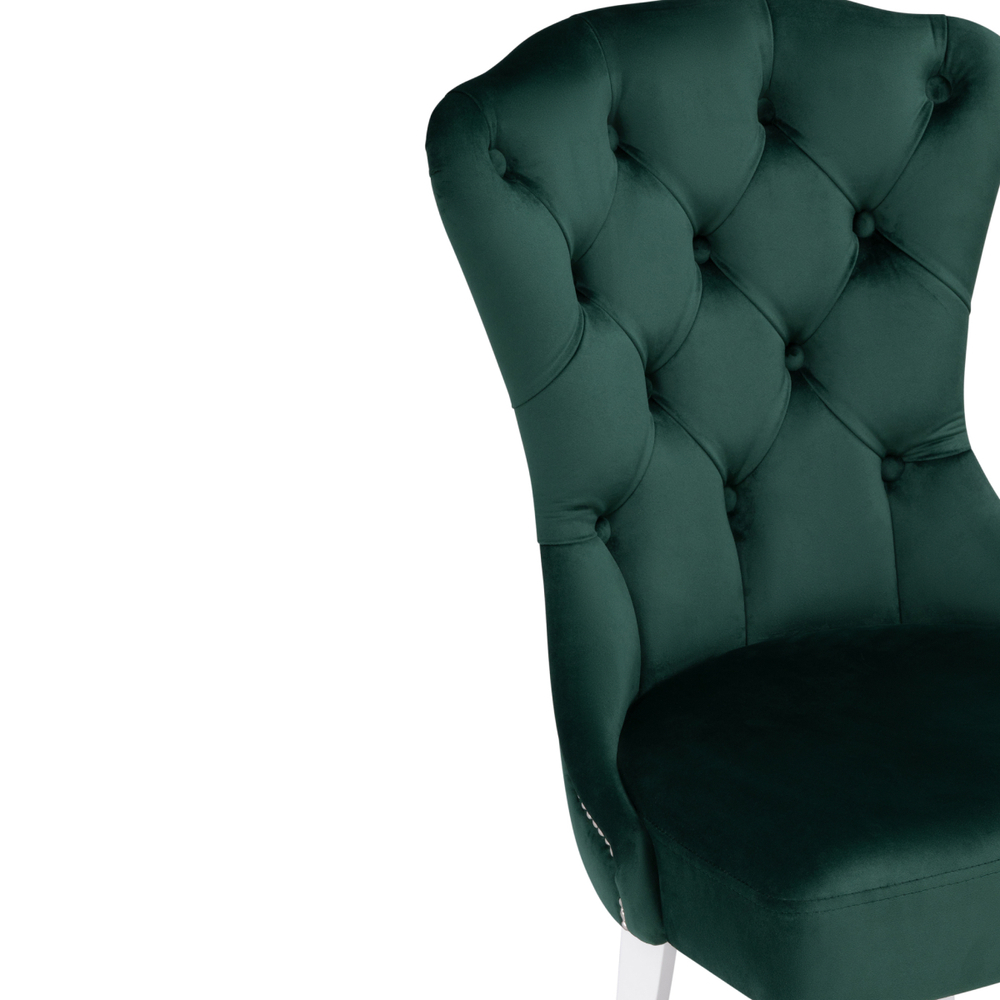 Стул деревянный Woodville Милано 1 зеленый, белый, ножки белые