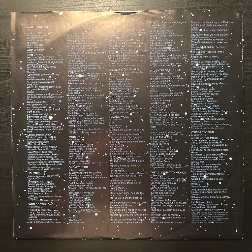 Carlos Santana - Havana Moon (Европа 1983г.)