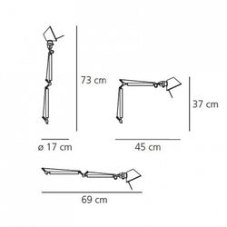 Основание для настольной лампы Artemide Tolomeo Micro  9Вт K A010300