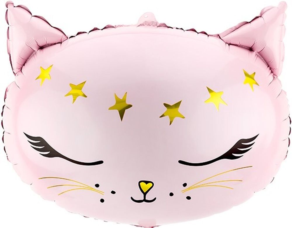 Фигура Голова волшебный котенок, розовый 19&#39;&#39; Fl