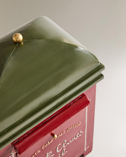 ZARA HOME РОЖДЕСТВЕНСКИЙ ПОЧТОВЫЙ ЯЩИК ДЛЯ ПИСЕМ ДЕДА МОРОЗА, КРАСНЫЙ