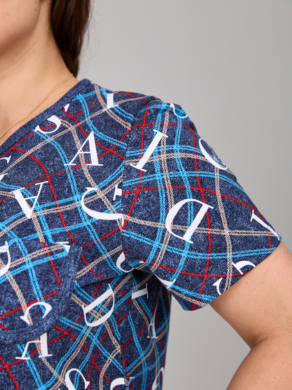 Пижама с бриджами КД-61/джинса-цепочкабуквы