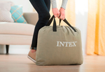 INTEX Кровать надувная флок Твин, 99х191х42см, с высоким подголовником, встр.электронасос, 64122NP