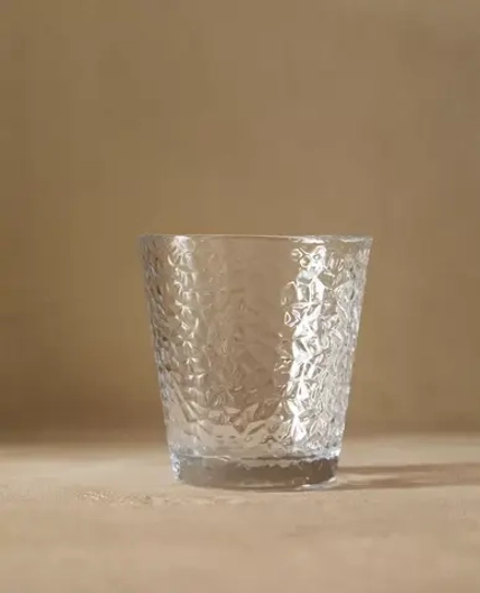 ZARA HOME СТАКАН ИЗ СТЕКЛА С РЕЛЬЕФНЫМ УЗОРОМ, ПРОЗРАЧНЫЙ