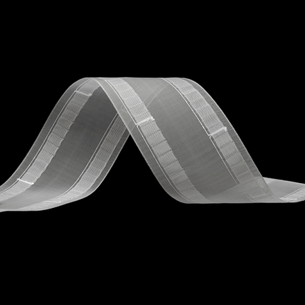 Шторная лента Oz-Is арт. 4366МР для шнура глайдера, коэф сборки произвольный, цвет прозрачный (ширина 75 mm)