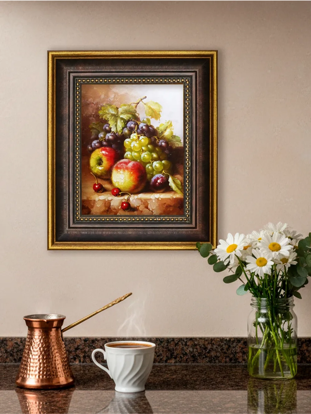 Картина настенная интерьерная в багетной раме 18*21 см