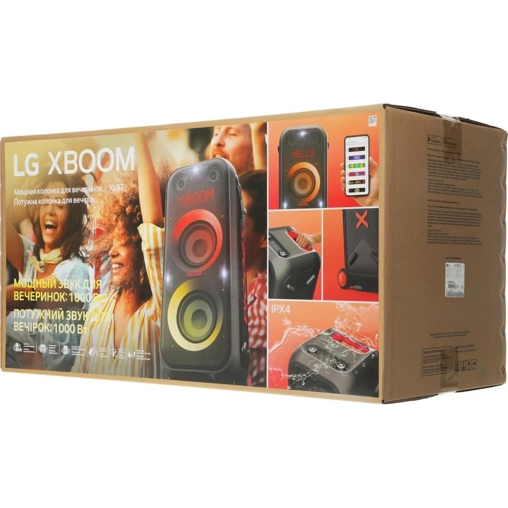 Минисистема LG XBOOM XL9T черный/красный 1000Вт USB BT