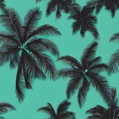 Flowers Pattern #38 Palm Tree