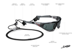 Спортивные очки LiP Surge / Gloss White - Black / PC Polarized / VIVIDE™ Ice Blue