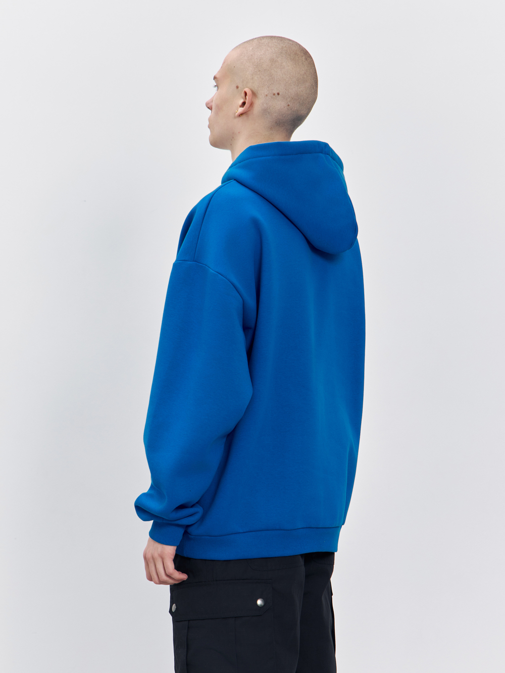 Худи с начесом (синий)