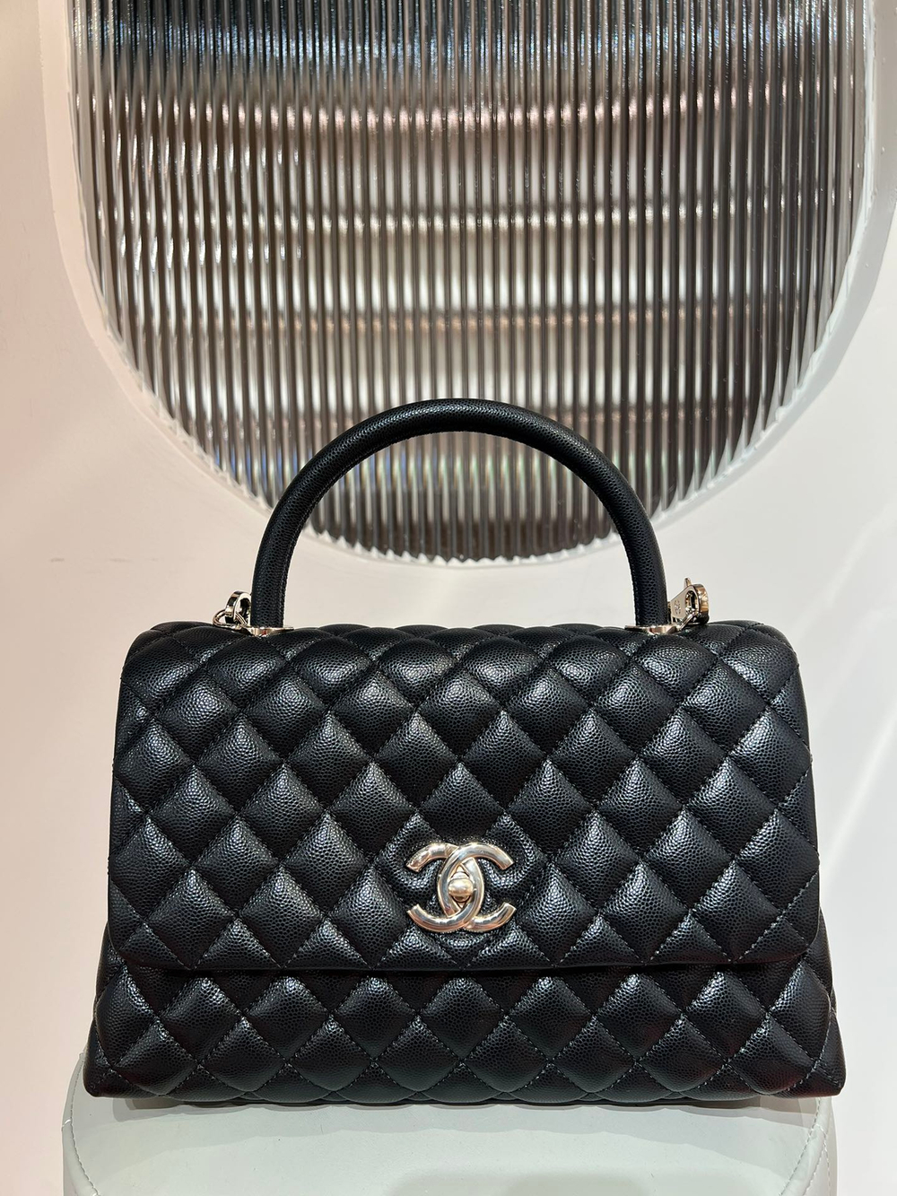 Chanel Large Flap Bag With Top Handle