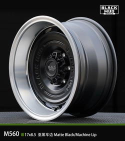 Диск колёсный литой BLACK MUD M560 R17 8,5 ET0 Matte Black / Machined Lip