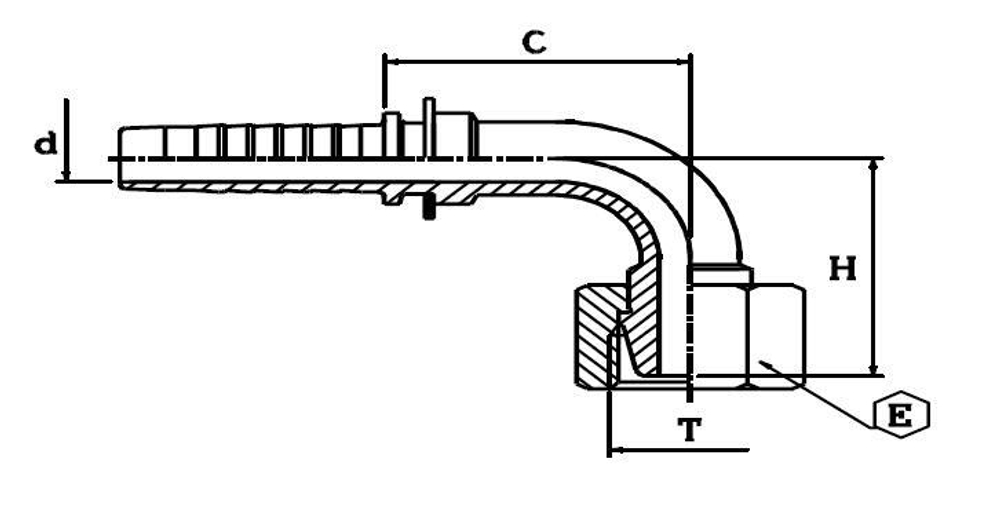 Фитинг DN 08 DKL (Г) 16x1.5 (90)