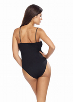 Совместный купальник с мягким лифом и декоративным поясом (Размер: 75/38) (Цвет: черный)