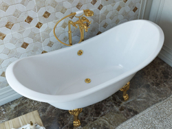 Ванна из литьевого мрамора Эстет Скарлетт 180х77 белая, ФР-00001245