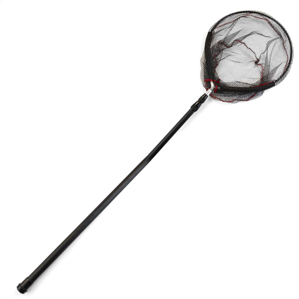 Подсачек круглый прорезиненный телескопический (d45)