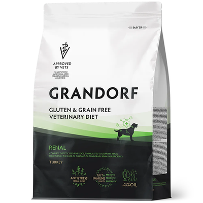 Grandorf dog корм ветеринарный для взрослых собак для поддержания функции почек renal