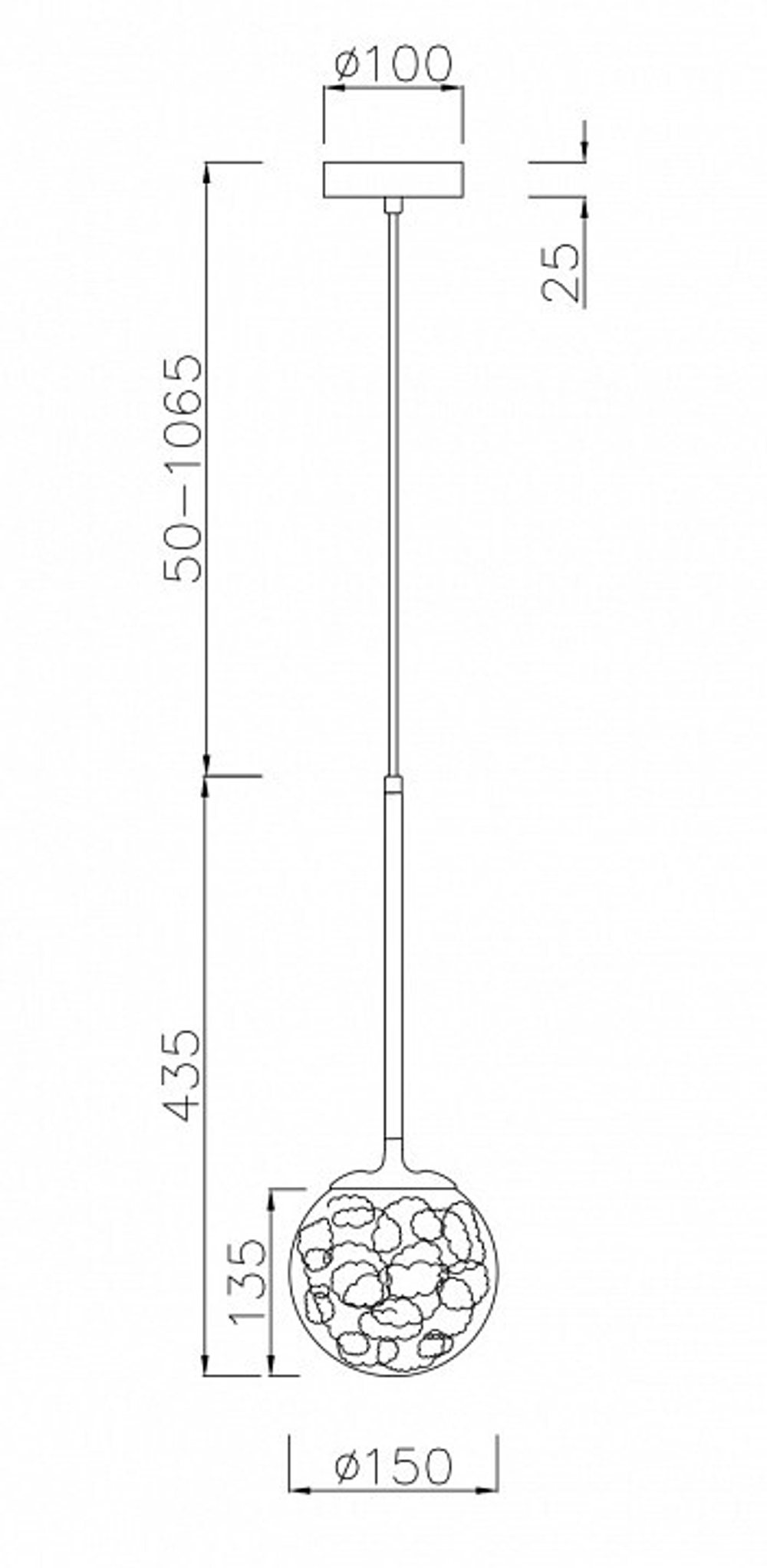 Подвесной светильник Maytoni Ligero MOD061PL-01BS