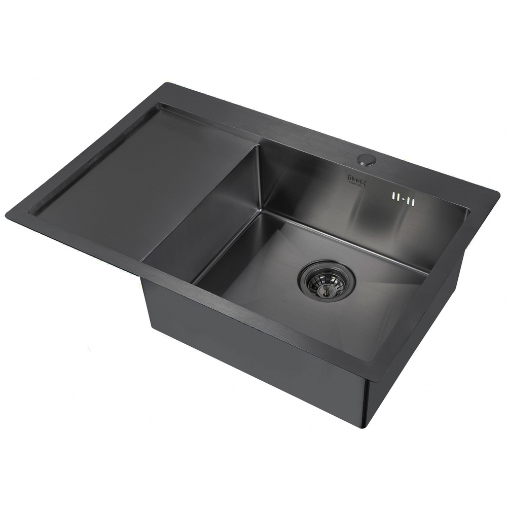 Кухонная мойка премиум GERHANS K37851B-L  PVD графит