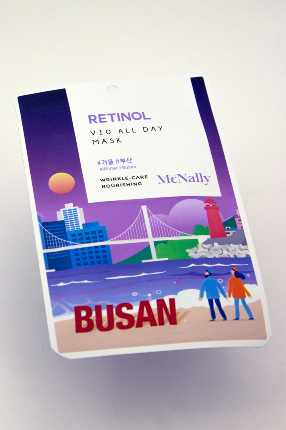 MCNALLY - МАСКА ТКАНЕВАЯ ДЛЯ ЛИЦА С РЕТИНОЛОМ V10 ALL DAY MASK RETINOL, 25 ML