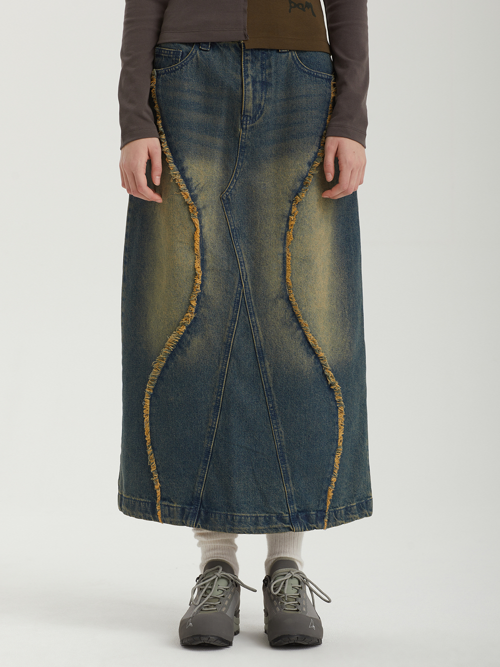 Юбка Curved Raw Edge Maxi