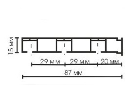 Трехрядный потолочный пластиковый карниз в сборе (Россия)