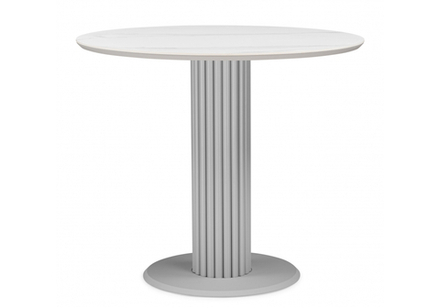 Керамический стол Woodville Кэмерон 90 snow white, серый